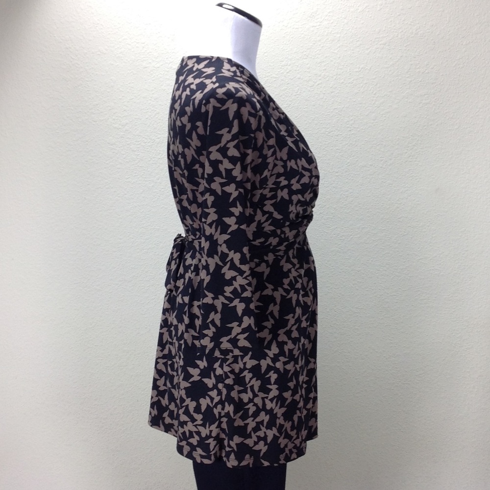 Motherhood Maternity Black & Brown V-Neck Top - Picture 5 of 8